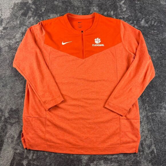 Nike Dri-Fit On Field 1/4 Zip Clemson Tigers Long Sleeve Pullover Men's XL - Picture 1 of 10